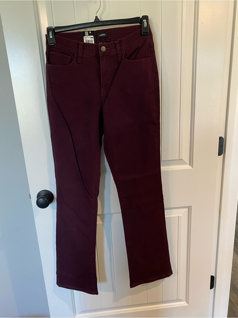 Express Women's Boot Cut Jeans in Burgundy